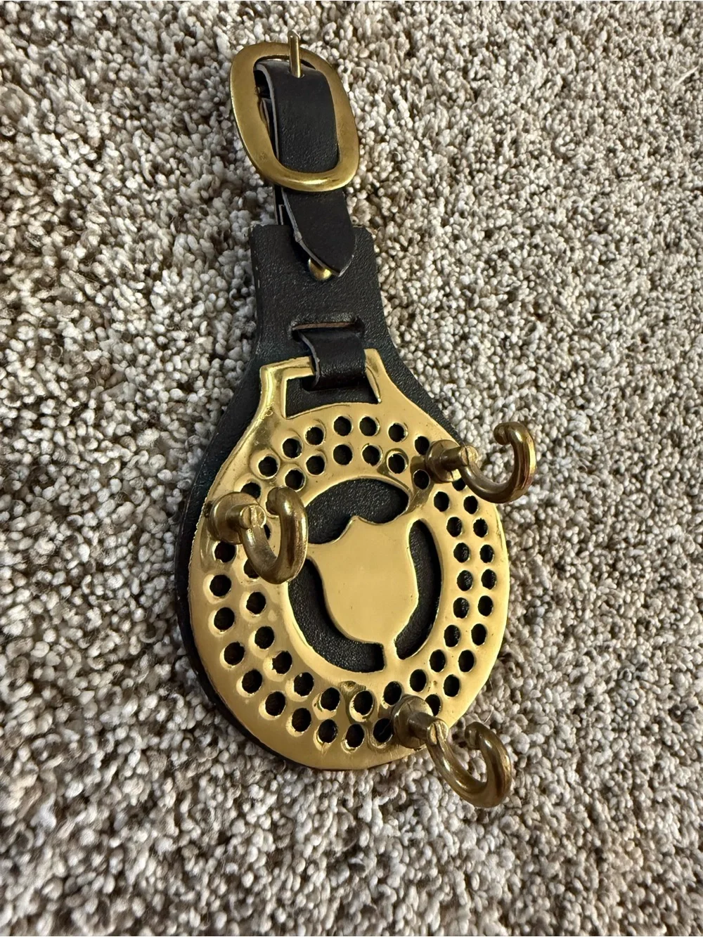 Big Brass Horse Medallions with Hooks